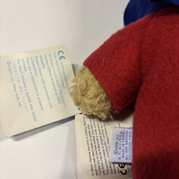Paddington Bear 14" Plush Doll Eden Vintage. New With Tags. Clean. Looks Great. - Picture 12 of 16